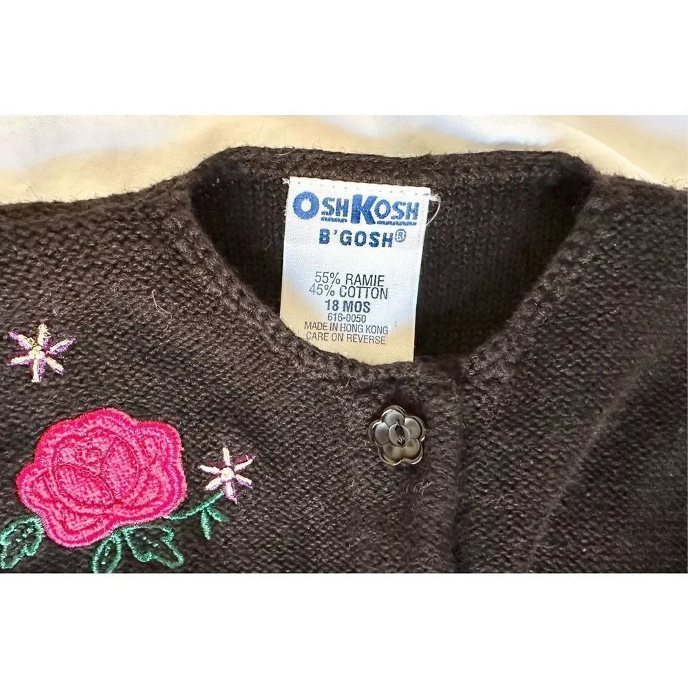 Baby’s Oshkosh Cotton Cardigan, 18m
